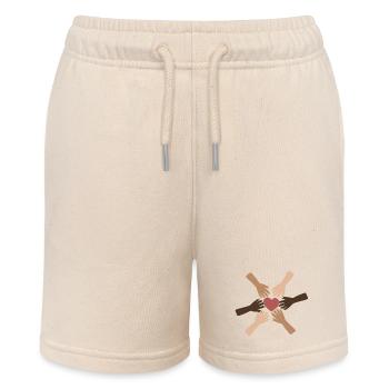 United Hearts Diverse Hands - Stanley/Stella MINI BOLTER Organic Teen Jogging Shorts - soft Ecru - Front