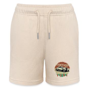 45. Geburtstag - Klassiker - Vintage since 07/1981 - Stanley/Stella Teenager Bio-Joggingshorts MINI BOLTER - Natur - Vorne
