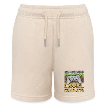 Grundschule level complete Pixel Geschenk - Stanley/Stella Teenager Bio-Joggingshorts MINI BOLTER - Natur - Vorne