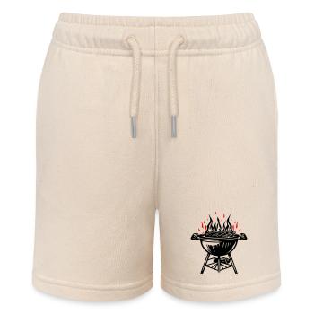 Grill, Fire, Grill, Meat - Stanley/Stella MINI BOLTER Organic Teen Jogging Shorts - soft Ecru - Front