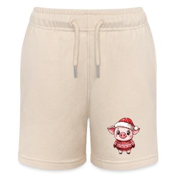 Bande dessinée de Noël cochon - Short bio MINI BOLTER Stanley/Stella Ado - écru doux - Devant