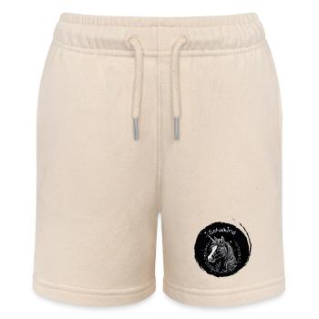Schulkind - Einhorn mit Sternchen - Kreide Tafel - Stanley/Stella Teenager Bio-Joggingshorts MINI BOLTER - Natur - Vorne