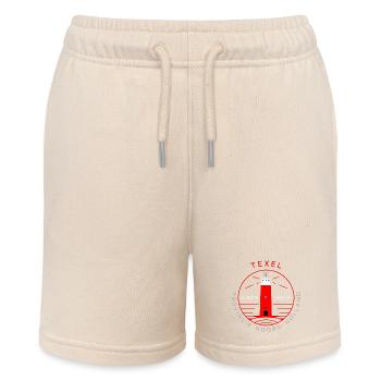 Texel Leuchtturm Koordinaten Shirt - Stanley/Stella Teenager Bio-Joggingshorts MINI BOLTER - Natur - Vorne
