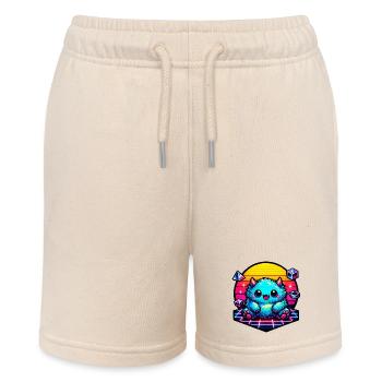 Neon fluffy monster - Stanley/Stella MINI BOLTER Organic Teen Jogging Shorts - soft Ecru - Front