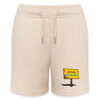 Achtung Ich denke Sign - Stanley/Stella Teenager Bio-Joggingshorts MINI BOLTER - Natur - Vorne