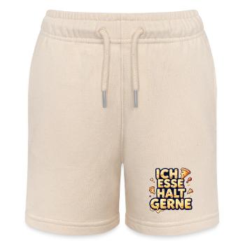 Ich esse halt gerne Pizza - Stanley/Stella Teenager Bio-Joggingshorts MINI BOLTER - Natur - Vorne