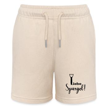 Liebe Spargel Gemüseschäler - Stanley/Stella Teenager Bio-Joggingshorts MINI BOLTER - Natur - Vorne