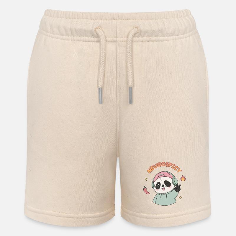 Panda neuroépicé - Short bio MINI BOLTER Stanley/Stella Ado - écru doux