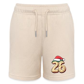 26 Number Christmas Cookie - Stanley/Stella MINI BOLTER Organic Teen Jogging Shorts - soft Ecru - Front