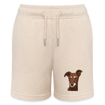 Galgo Español - Portrait - 20250603 - Stanley/Stella MINI BOLTER Organic Teen Jogging Shorts - soft Ecru - Front