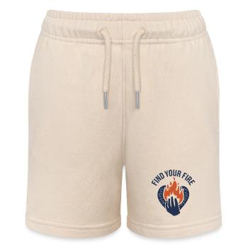Find Your Fire Flame - Stanley/Stella MINI BOLTER Organic Teen Jogging Shorts - soft Ecru - Front
