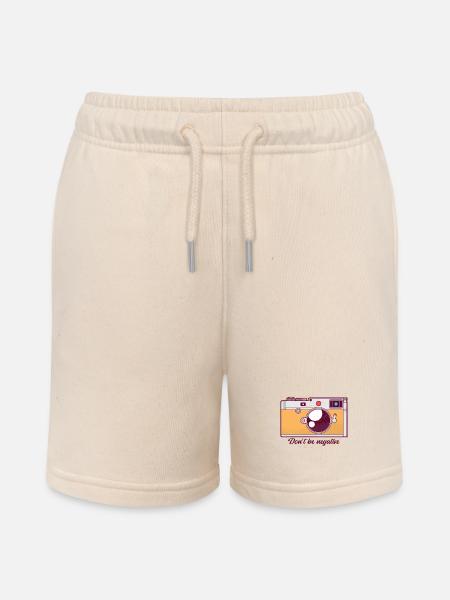 Retro Fotokamera mit Motivationsspruch - Stanley/Stella Teenager Bio-Joggingshorts MINI BOLTER - Natur
