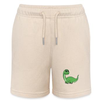 Dino Motif - Stanley/Stella MINI BOLTER Organic Teen Jogging Shorts - soft Ecru - Front