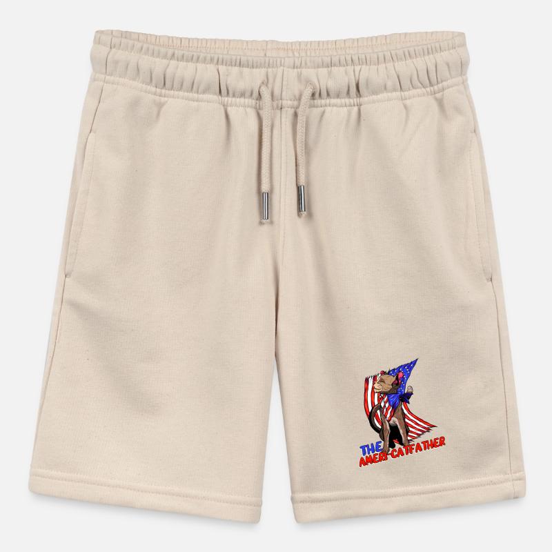 Ameri-catfather July 4 Independence Day Stanley/Stella MINI BOLTER Organic Teen Jogging Shorts