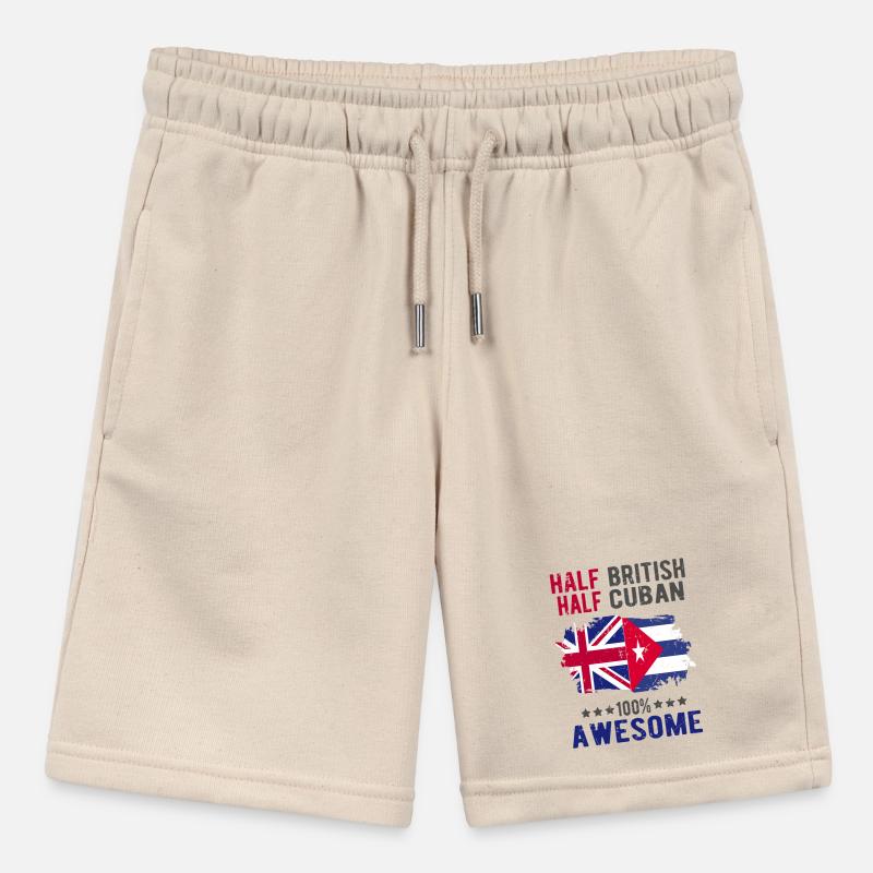 Half British Half Cuban Stanley/Stella MINI BOLTER Organic Teen Jogging Shorts