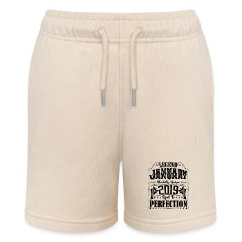 January 2019. January 2019 Birthday Gift. - Stanley/Stella MINI BOLTER Organic Teen Jogging Shorts - soft Ecru - Front
