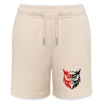 Owl Animal - Stanley/Stella MINI BOLTER Organic Teen Jogging Shorts - soft Ecru - Front