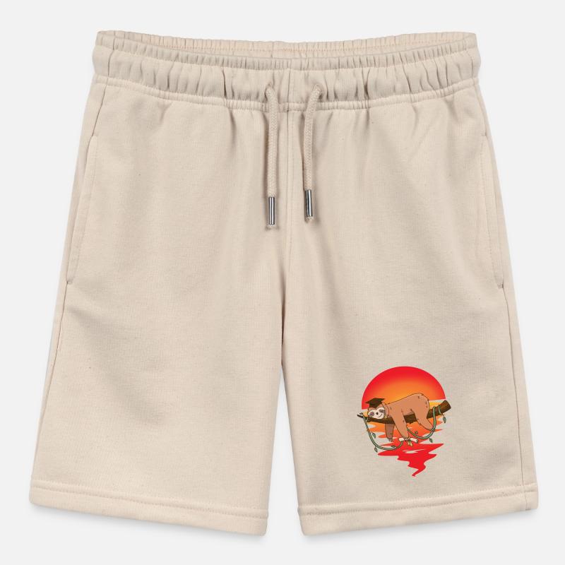 Sloth Student Diploma High School Student Studying Student Tired Stanley/Stella MINI BOLTER Organic Teen Jogging Shorts