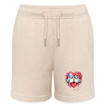 Forever Flying Together and Loving Love Flight - Stanley/Stella MINI BOLTER Organic Teen Jogging Shorts - soft Ecru - Front