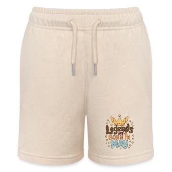 Legends are born in May - Stanley/Stella MINI BOLTER Organic Teen Jogging Shorts - soft Ecru - Front
