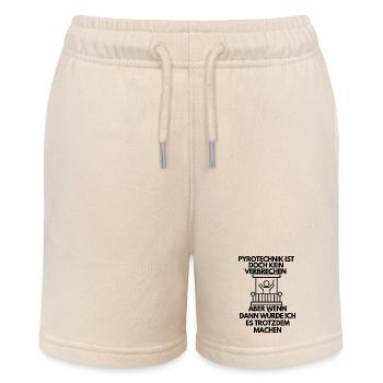 Pyrotechnik ist kein Verbrechen Lustiges Meme - Stanley/Stella Teenager Bio-Joggingshorts MINI BOLTER - Natur - Vorne