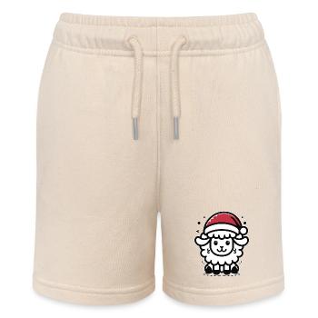 Niedliches Schaf Weihnachtsschaf - Stanley/Stella Teenager Bio-Joggingshorts MINI BOLTER - Natur - Vorne