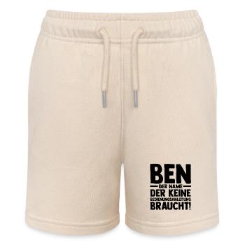 First name Ben - Stanley/Stella MINI BOLTER Organic Teen Jogging Shorts - soft Ecru - Front