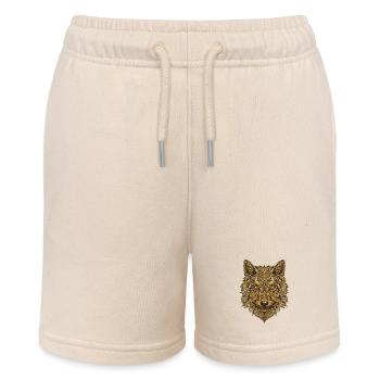 Wolf Portrait - Stanley/Stella MINI BOLTER Organic Teen Jogging Shorts - soft Ecru - Front