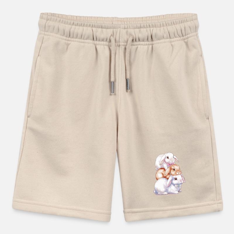 Cute Rabbit Stack for Rabbit Lovers Stanley/Stella MINI BOLTER Organic Teen Jogging Shorts
