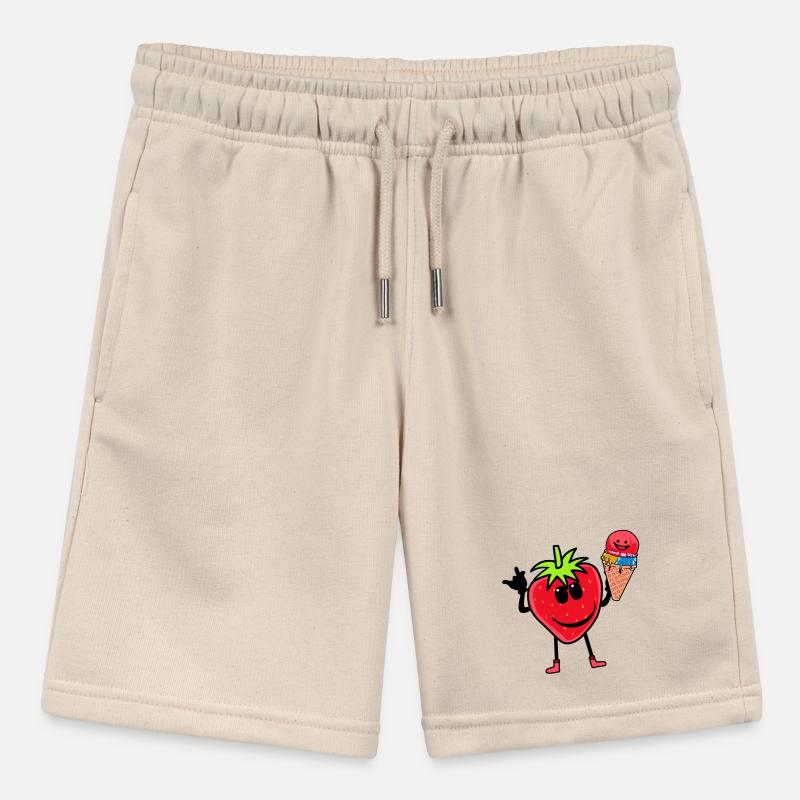 Erdbeerer Erdbeere Eis Eiscrem Eiskrem Kinder Stanley/Stella Teenager Bio-Joggingshorts MINI BOLTER