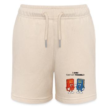 Bibel T-Shirt - Stanley/Stella Teenager Bio-Joggingshorts MINI BOLTER - Natur - Vorne