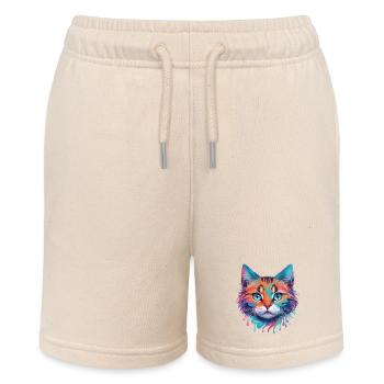 Niedliche Katze - Stanley/Stella Teenager Bio-Joggingshorts MINI BOLTER - Natur - Vorne