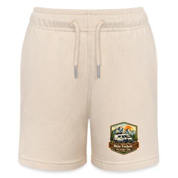 Camping-Mehr Freiheit-mit weniger Zeug-Camper - Stanley/Stella Teenager Bio-Joggingshorts MINI BOLTER - Natur - Vorne