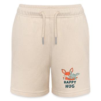HAPPY HUG - Stanley/Stella MINI BOLTER Organic Teen Jogging Shorts - soft Ecru - Front