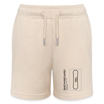 Snowboard - Vergiss deine Sorgen! - Stanley/Stella Teenager Bio-Joggingshorts MINI BOLTER - Natur - Vorne
