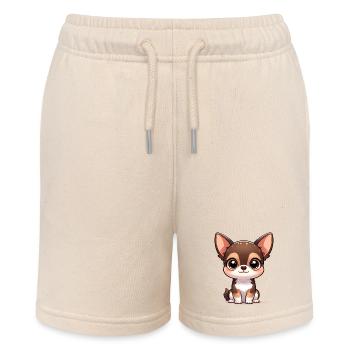 Illustration numérique de Chihuahua mignon - Short bio MINI BOLTER Stanley/Stella Ado - écru doux - Devant