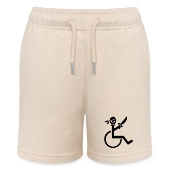 Rollstuhl-Pirat # - Stanley/Stella Teenager Bio-Joggingshorts MINI BOLTER - Natur - Vorne