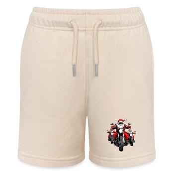 Motorcyclists Christmas - Stanley/Stella MINI BOLTER Organic Teen Jogging Shorts - soft Ecru - Front
