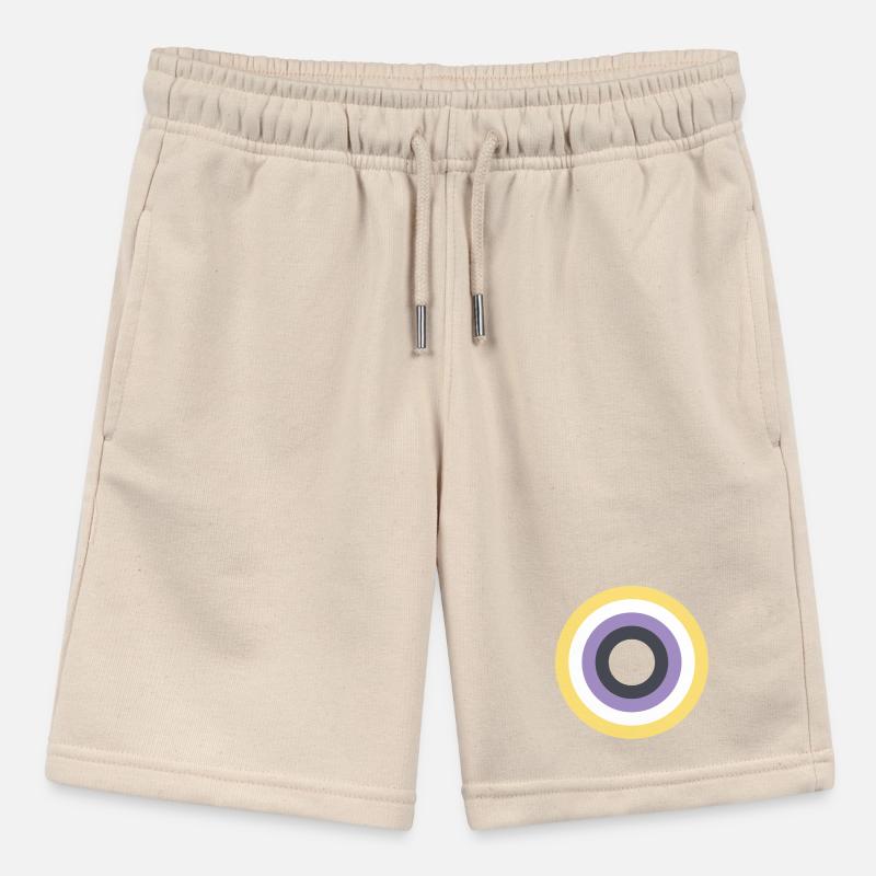 Concentric Ring Palette LGBTQ Non Binary Stanley/Stella MINI BOLTER Organic Teen Jogging Shorts