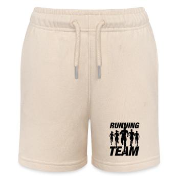 Running Team Laufen Marathon - Stanley/Stella MINI BOLTER Organic Teen Jogging Shorts - soft Ecru - Front