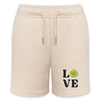 Tennis-Liebhaber - Stanley/Stella Teenager Bio-Joggingshorts MINI BOLTER - Natur - Vorne