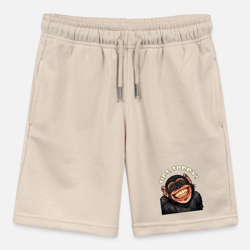 Oops, sorry! Funny Grinning Cartoon Monkey Stanley/Stella MINI BOLTER Organic Teen Jogging Shorts