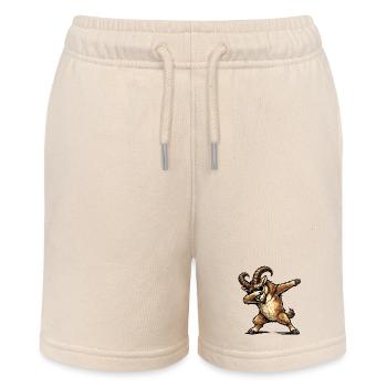 Dabbing Steinbock - Stanley/Stella Teenager Bio-Joggingshorts MINI BOLTER - Natur - Vorne