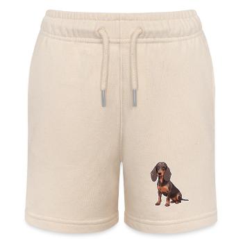 Teckel chien animal saucisse chien chemise idée belle - Short bio MINI BOLTER Stanley/Stella Ado - écru doux - Devant