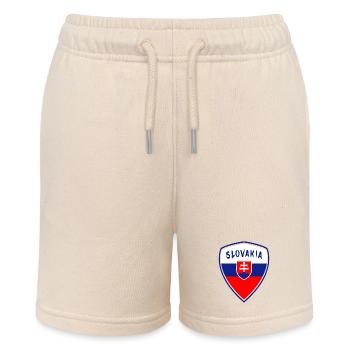 Slowakei Wappen / Geschenk Nationalfarben Flagge - Stanley/Stella Teenager Bio-Joggingshorts MINI BOLTER - Natur - Vorne