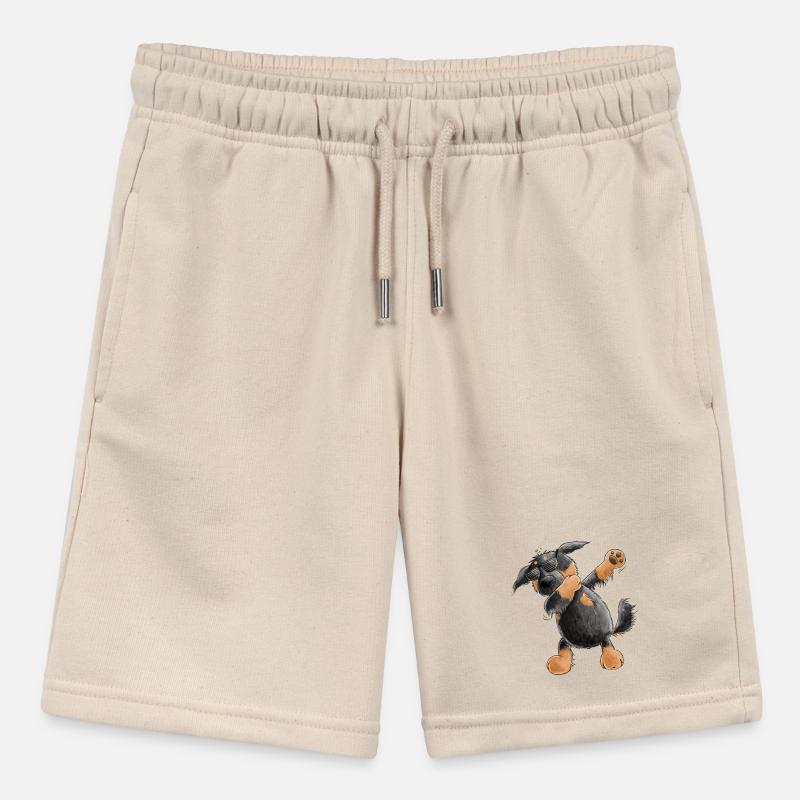 Hovawart Dab Dance Comic I Dabbender Hund Stanley/Stella Teenager Bio-Joggingshorts MINI BOLTER