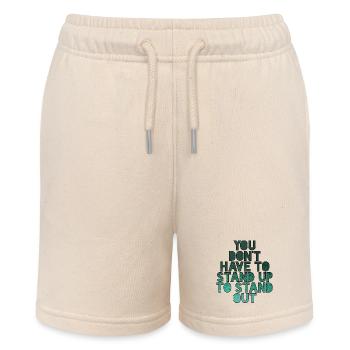 You don't have to stand to stand out # - Stanley/Stella MINI BOLTER Organic Teen Jogging Shorts - soft Ecru - Front