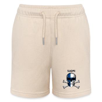 Skull Jolly Roger Pirate Flag Suomi R6Z - Stanley/Stella MINI BOLTER Organic Teen Jogging Shorts - soft Ecru - Front