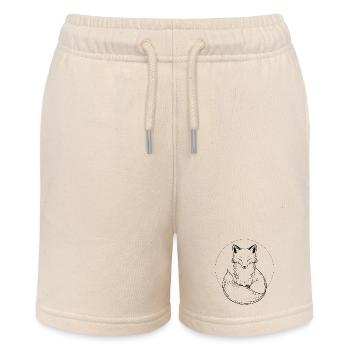 Fuchs in einem linearen Kreis - Stanley/Stella Teenager Bio-Joggingshorts MINI BOLTER - Natur - Vorne