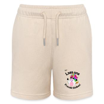 Fremde bleiben - Stanley/Stella Teenager Bio-Joggingshorts MINI BOLTER - Natur - Vorne